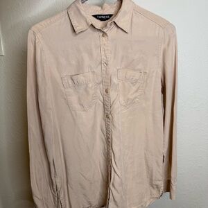 Express Blush Pink Long Sleeve Shirt
